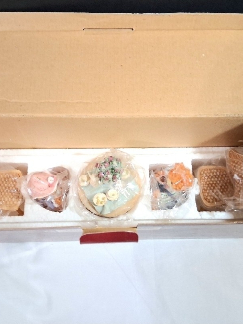 Vtg 1998 House of Lloyd Bearsley Family Two for Tea Bear Figurine Set Complete - Picture 8 of 11